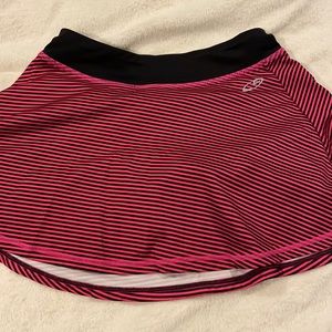 Black and pink exercise skort
